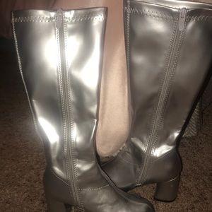 Silver Heel Boots